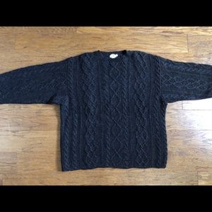 J Crew Wool Sweater Cable Knit Fisherman Vintage